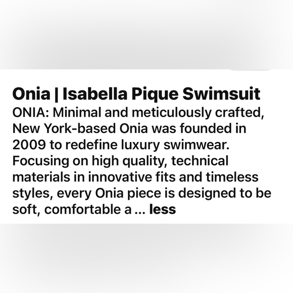 NWT Onia Isabella Pique One Piece Striped Swimsuit - Picture 5 of 8